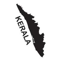 Indië of kerala staat kaart icoon vector