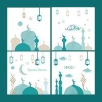 illustrator Ramadan kareem sociaal media voeden sjabloon vector