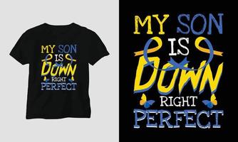 naar beneden syndroom t-shirt en kleding ontwerp. vector afdrukken, typografie, poster, embleem, Gezondheid