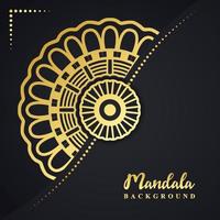 luxe decoratief mandala ontwerp voor bruiloft en Islamitisch achtergrond in gouden kleur vector