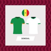 Senegal Amerikaans voetbal nationaal team uniform vlak illustratie. Afrikaanse Amerikaans voetbal team. vector