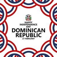 dominicaans republiek onafhankelijkheid dag vector sjabloon. geschikt voor sociaal media na, sticker, of groet kaart.