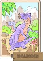 prehistorisch dinosaurus iguanodon, illustratie ontwerp vector