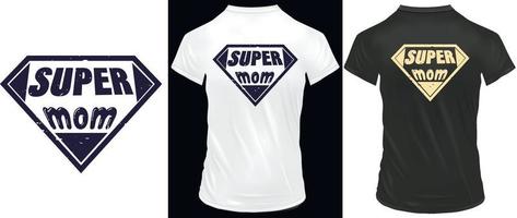 supermoeder wijnoogst t-shirt ontwerp. vector illustratie ontwerp.