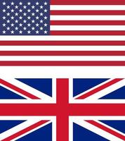 vlag van Verenigde Staten van Amerika en uk vector