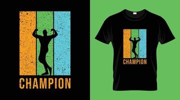 bodybuilding kampioen vector t-shirt ontwerp