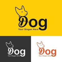 modern, minimalistische hond logo vector ontwerp