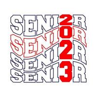 senior 2023 vector illustratie t-shirt ontwerp voor diploma uitreiking