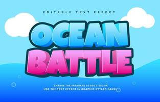 oceaan tekst effect vector