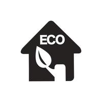 ecologie icoon glyph solide zwart vector