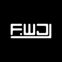 fwj brief logo creatief ontwerp met vector grafisch, fwj gemakkelijk en modern logo.