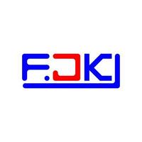 fjk brief logo creatief ontwerp met vector grafisch, fjk gemakkelijk en modern logo.