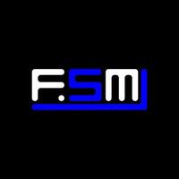 fsm brief logo creatief ontwerp met vector grafisch, fsm gemakkelijk en modern logo.