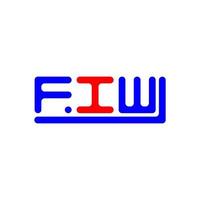 fiw brief logo creatief ontwerp met vector grafisch, fiw gemakkelijk en modern logo.