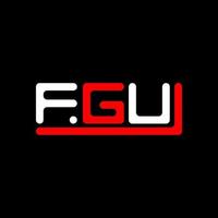 fgu brief logo creatief ontwerp met vector grafisch, fgu gemakkelijk en modern logo.