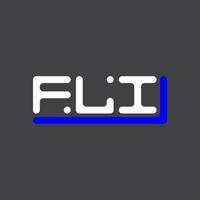 fli brief logo creatief ontwerp met vector grafisch, fli gemakkelijk en modern logo.