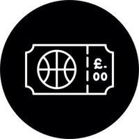 basketbal ticket vector icoon