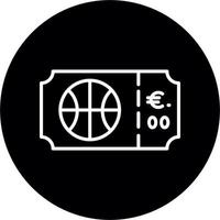 basketbal ticket vector icoon