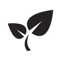 icoon bladeren, plant, ecologie solide icoon, glyph, silhouet. vector