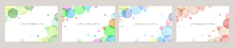 vector kaart ontwerp sjabloon met kleurrijk bubbels, waterverf decoratie Aan wit achtergrond reeks