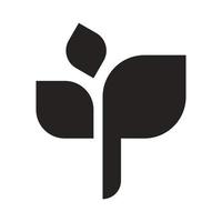 icoon bladeren, plant, ecologie solide icoon, glyph, silhouet. vector