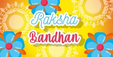 gelukkig raksha bandhan posterontwerp vector