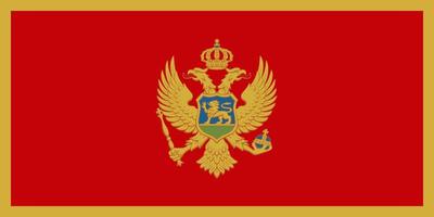 Montenegro vlag eenvoudige illustratie voor onafhankelijkheidsdag of verkiezing vector