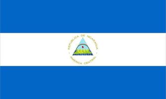 Nicaragua vlag eenvoudige illustratie voor onafhankelijkheidsdag of verkiezing vector