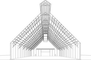 3d illustratie van gebouw structuur
