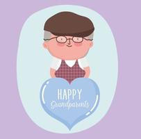 gelukkig grootouders dag cartoon ontwerp vector