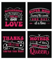 vector moeders dag typografie belettering citaten ontwerpen bundel voor t-shirt