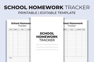 school- huiswerk tracker vector