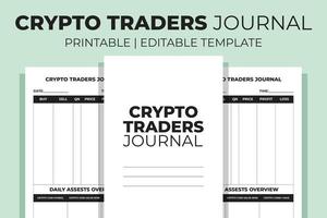 crypto handelaren logboek vector