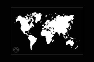 wereld kaart voor retro futuristische elementen vector