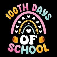 100ste dagen van school- vrij, honderd dagen t overhemd ontwerp vrij, 100ste dagen viering t overhemd vector