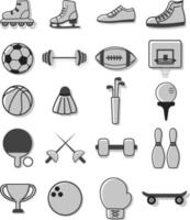 favoriete sport icon set vector