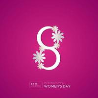 Internationale vrouwen dag 8 maart sociaal media post vector