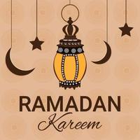 ramadan kareem islamitische festival achtergrond met islamitische lantaarn vector