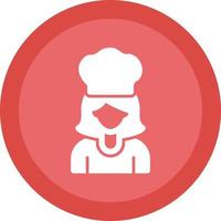 chef vrouw vector icoon ontwerp