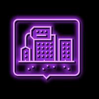 eigendom landgoed huis neon gloed icoon illustratie vector