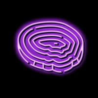 stuk hout hout neon gloed icoon illustratie vector