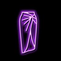 sarong rok neon gloed icoon illustratie vector