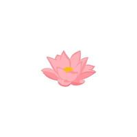 een roze lotus bloem is getoond Aan een wit achtergrond. vector