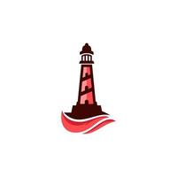 vuurtoren bewaker toren logo vector illustratie ontwerp. logo toren.