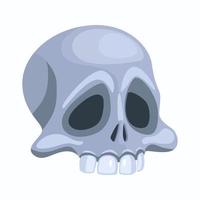 menselijk schedel, hoofd van skelet. symbool van dood of gevaarlijk. ontwerp element voor halloween vakantie. vector