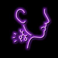 gezwollen lymfe klieren hiv symptoom neon gloed icoon illustratie vector