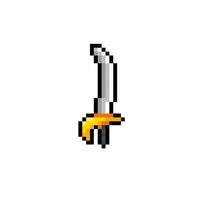 piraat zwaard in pixel kunst stijl vector