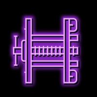 timmerman ondeugd neon gloed icoon illustratie vector