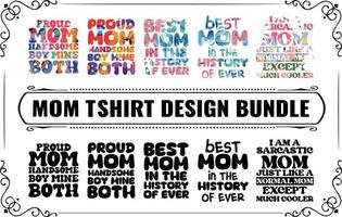 mam t-shirt ontwerp bundel vector