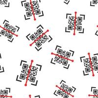 qr code scannen icoon naadloos patroon achtergrond. scanner ID kaart vector illustratie Aan wit geïsoleerd achtergrond. streepjescode bedrijf concept.